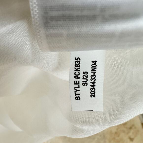 J.Crew Ravenna Dress Ramie Ruffle Lightweight Smocked Midi White XS NWT - Picture 11 of 12